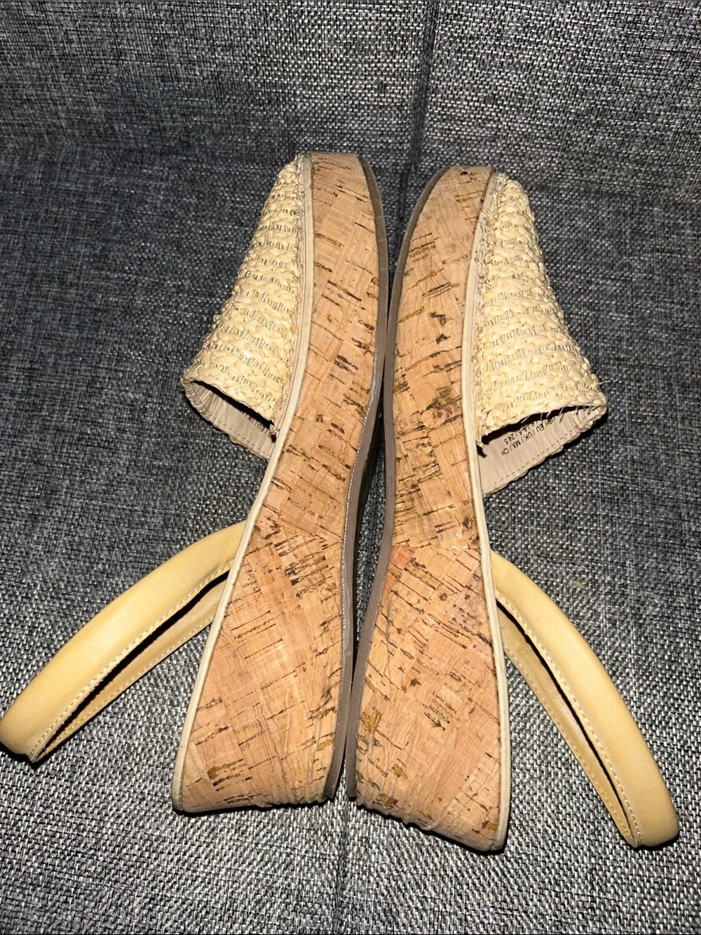 Reaction Kenneth Cole Natural Beige Woven Slingback Espadrilles